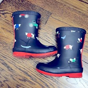 Navy Joules Farmer Rain Boots size 7 us
